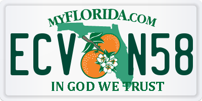 FL license plate ECVN58