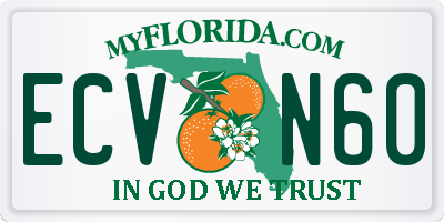 FL license plate ECVN60