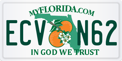 FL license plate ECVN62