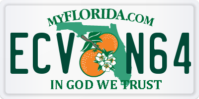 FL license plate ECVN64