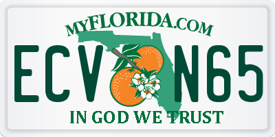 FL license plate ECVN65