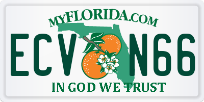 FL license plate ECVN66