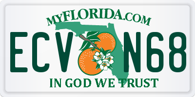 FL license plate ECVN68