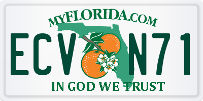 FL license plate ECVN71