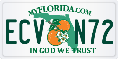 FL license plate ECVN72