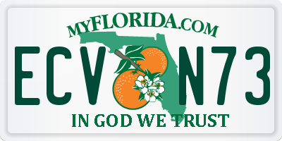FL license plate ECVN73