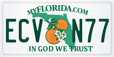 FL license plate ECVN77