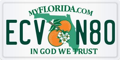 FL license plate ECVN80