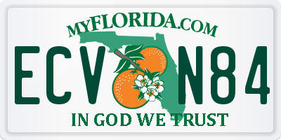 FL license plate ECVN84