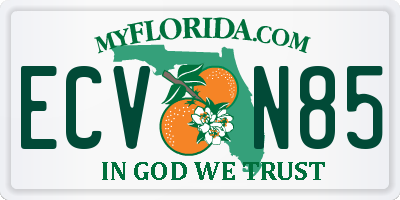 FL license plate ECVN85