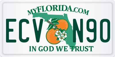 FL license plate ECVN90