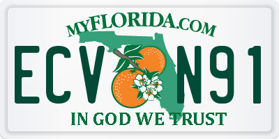 FL license plate ECVN91