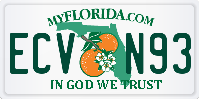 FL license plate ECVN93