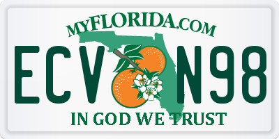 FL license plate ECVN98