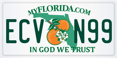 FL license plate ECVN99