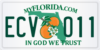 FL license plate ECVO11