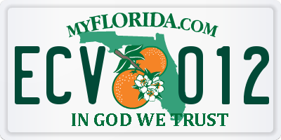 FL license plate ECVO12