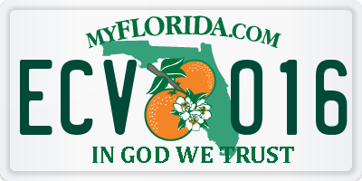 FL license plate ECVO16