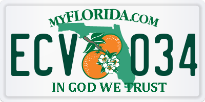 FL license plate ECVO34