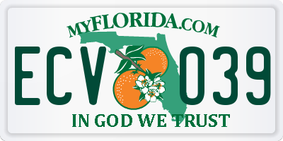 FL license plate ECVO39