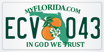FL license plate ECVO43