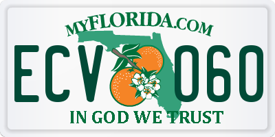 FL license plate ECVO60