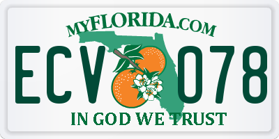 FL license plate ECVO78