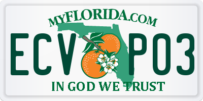 FL license plate ECVP03