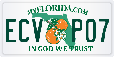 FL license plate ECVP07