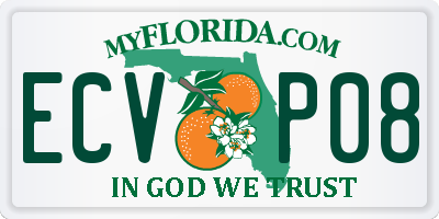 FL license plate ECVP08