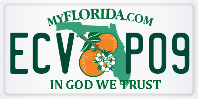 FL license plate ECVP09
