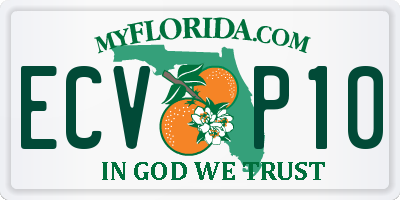 FL license plate ECVP10