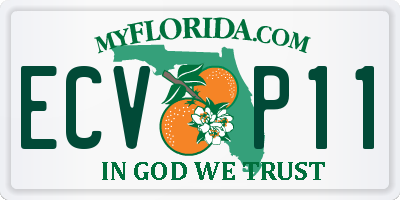 FL license plate ECVP11
