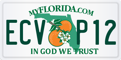 FL license plate ECVP12