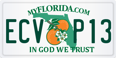 FL license plate ECVP13