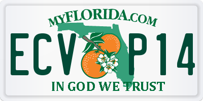 FL license plate ECVP14