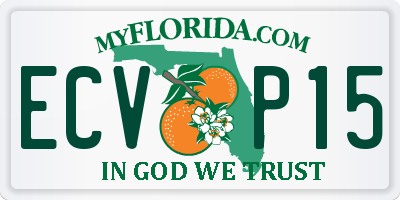FL license plate ECVP15