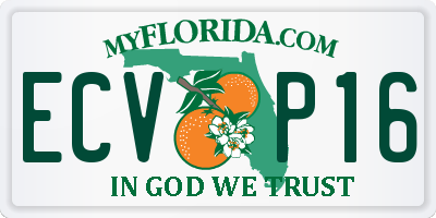 FL license plate ECVP16