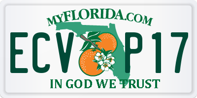 FL license plate ECVP17
