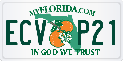 FL license plate ECVP21