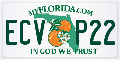 FL license plate ECVP22