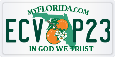FL license plate ECVP23