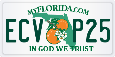 FL license plate ECVP25