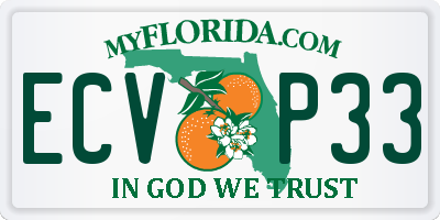FL license plate ECVP33