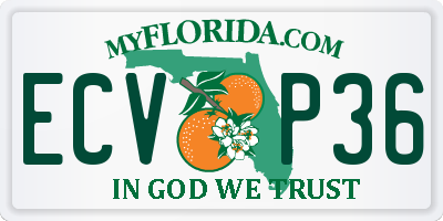 FL license plate ECVP36