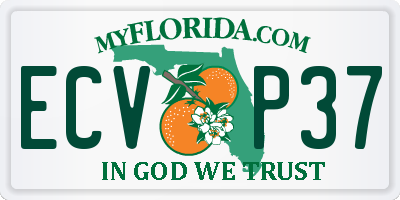 FL license plate ECVP37