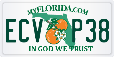 FL license plate ECVP38