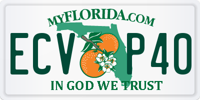 FL license plate ECVP40