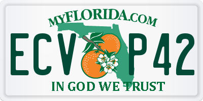 FL license plate ECVP42