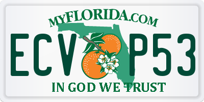 FL license plate ECVP53